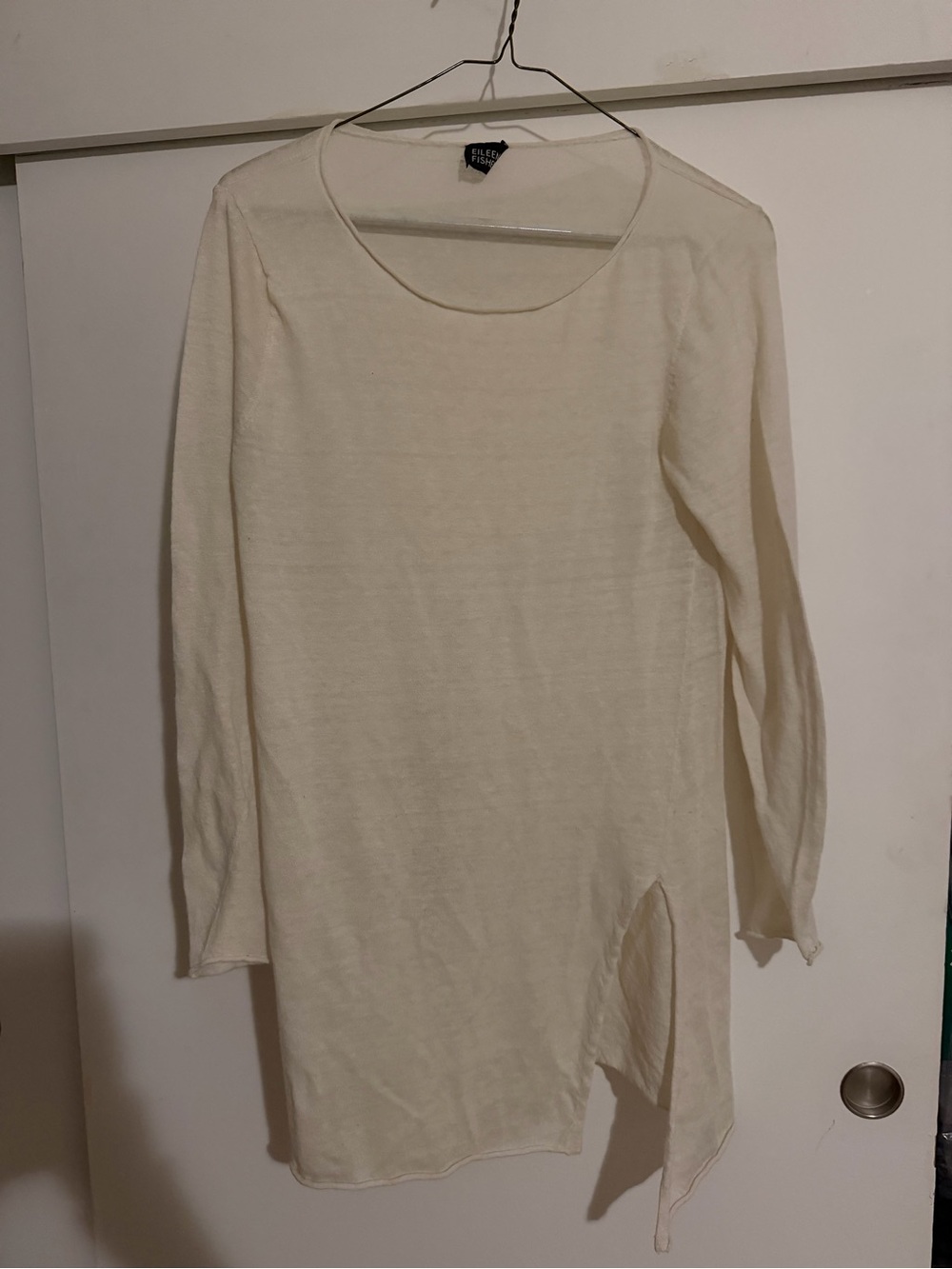 Eileen Fisher Cream Tunic with Side Slit